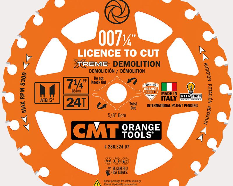 Пилит даже гвозди. Производитель из Италии CMT выпустил пильный диск по дереву Xtreme Demolition Licence to Cut CMT 007